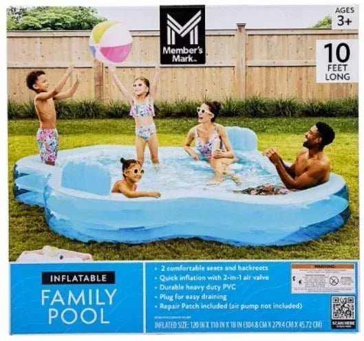 Member’s Mark 10' Elegant Family Inflatable Pool – Spacious & Durable