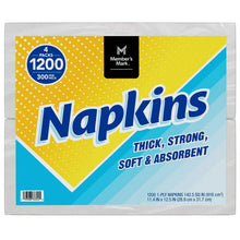 White napkin pack, 1-ply disposable napkins in sealed retail box