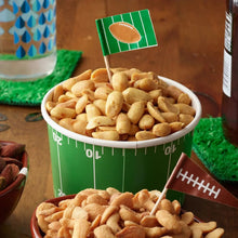 Paper cups filled with salted peanuts, with peanut halves visible.