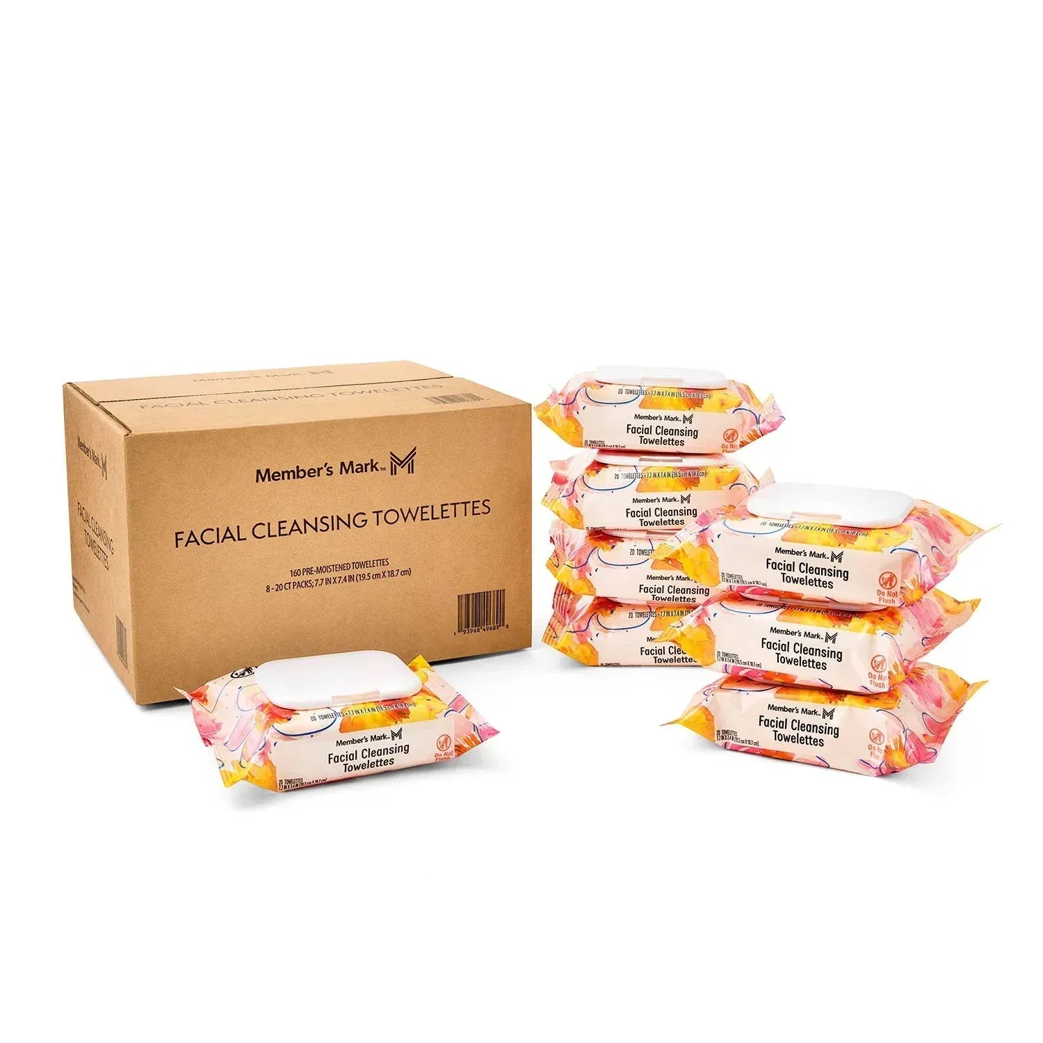Member's Mark Facial Cleansing Towelettes, 20 ct., 8 pk.