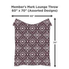 Maroon patterned lounge throw, 60 x 70 in