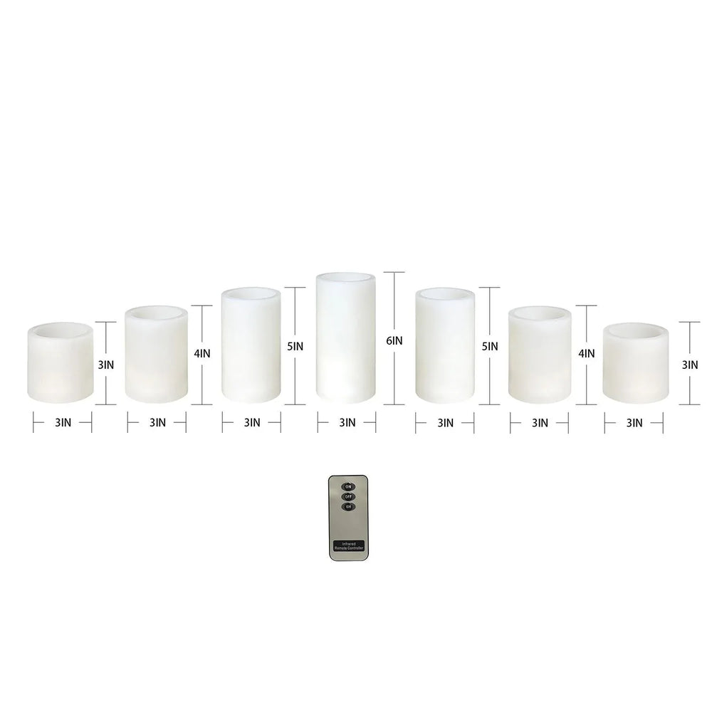 Member's Mark Flameless LED Wax Candles, 7 pc. - USA MEGA SHOP