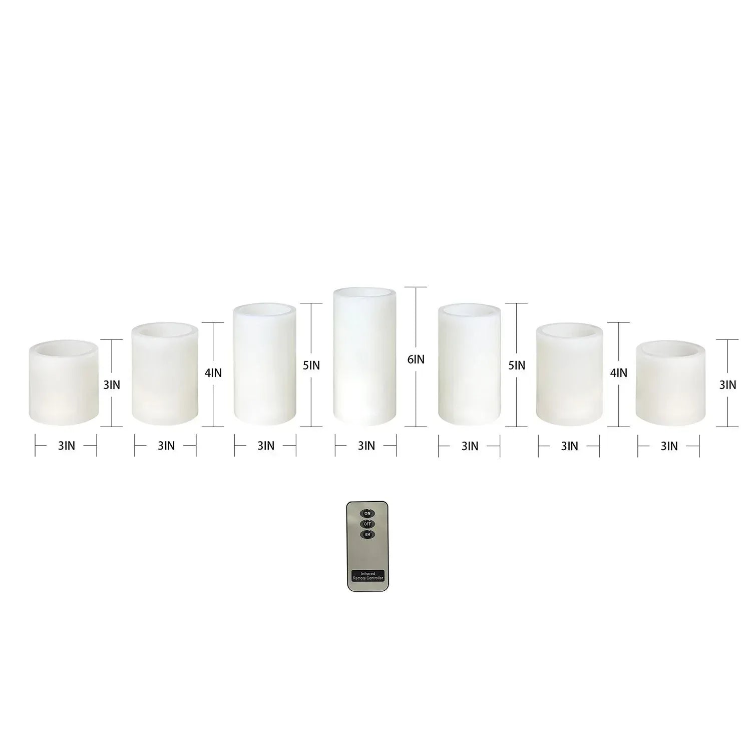 Member's Mark Flameless LED Wax Candles, 7 pc.