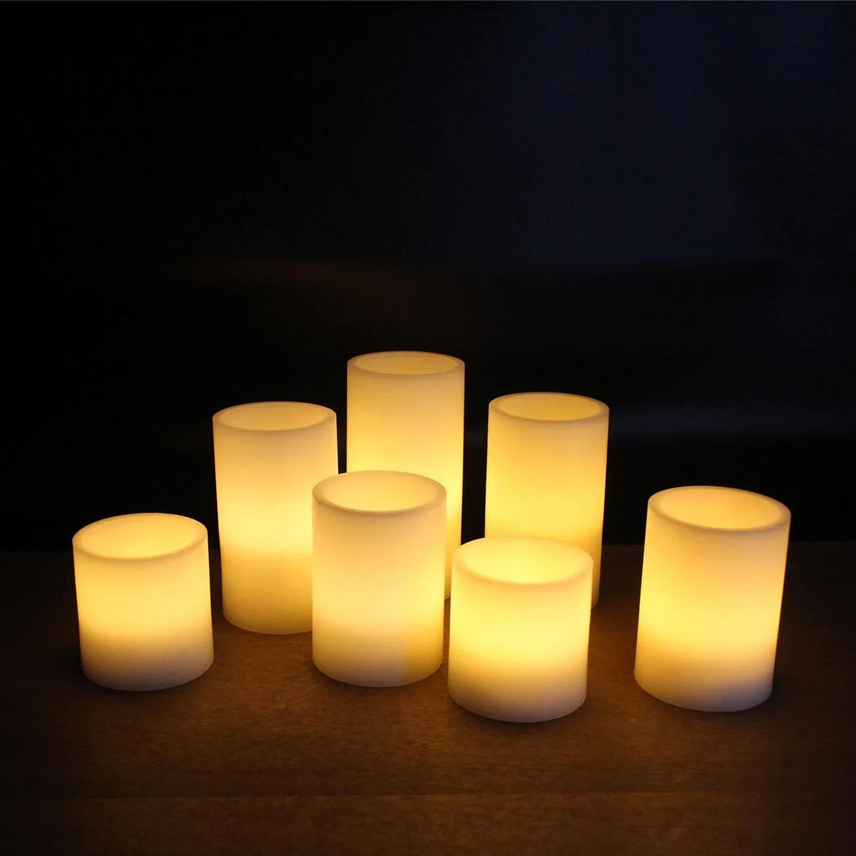 Member's Mark Flameless LED Wax Candles, 7 pc. - USA MEGA SHOP