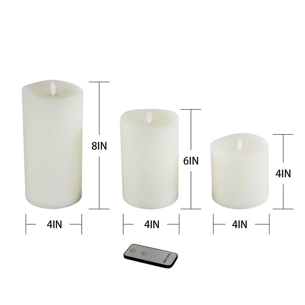 Member's Mark Flameless Moving LED Wax Candles, Set of 3 - USA MEGA SHOP