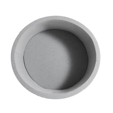 Gray round foam ball pit with empty interior