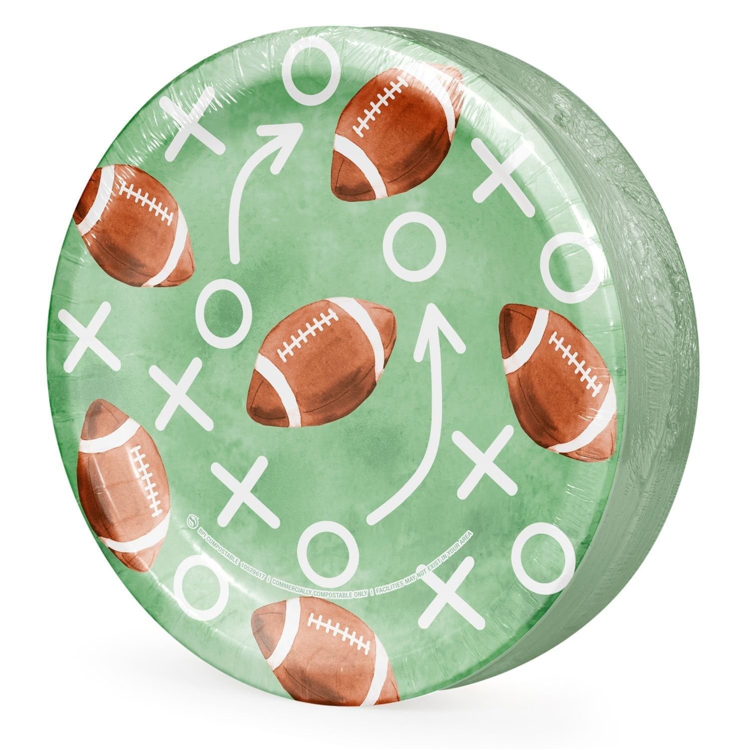 Member's Mark Football Fun Party Paper Plates, 10", 85 ct.
