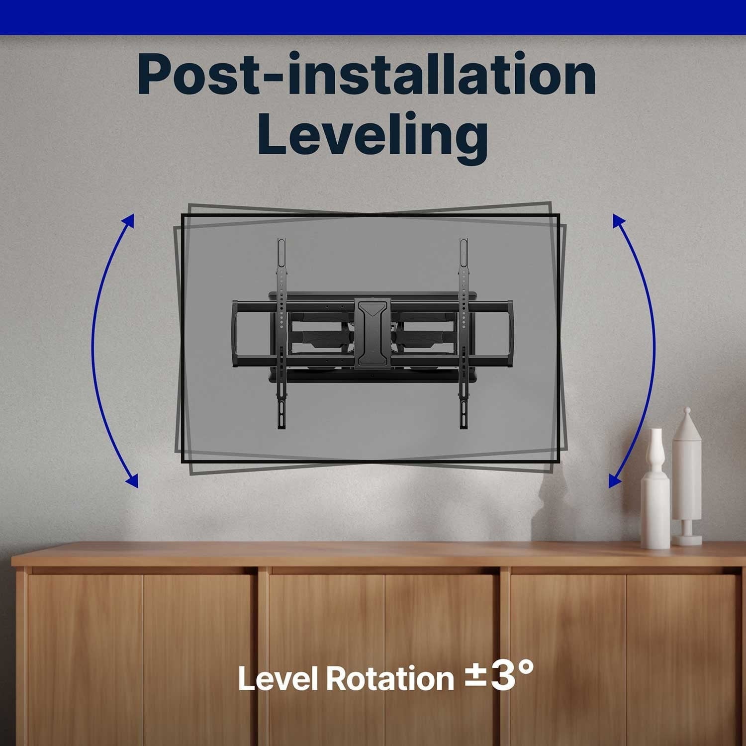 Member's Mark Full Motion Extended TV Wall Mount with Articulating Dual Swivel Arms for 32"-100" TVs
