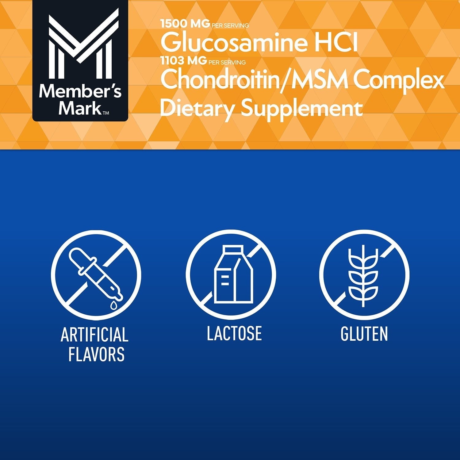 Member’s Mark Glucosamine HCl and Chondroitin/MSM Complex Tablets, 220 ct.