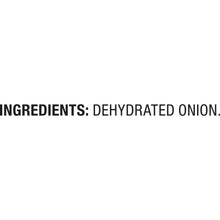 Ingredients text on label reading "DEHYDRATED ONION"