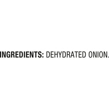 Ingredients text reading “Dehydrated onion” on a label