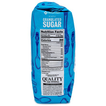 Member's Mark pure granulated sugar bag, back view with Nutrition Facts, 10 lb