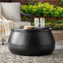 Member's Mark Hammered Metal Black Coffee Table with Hidden Storage