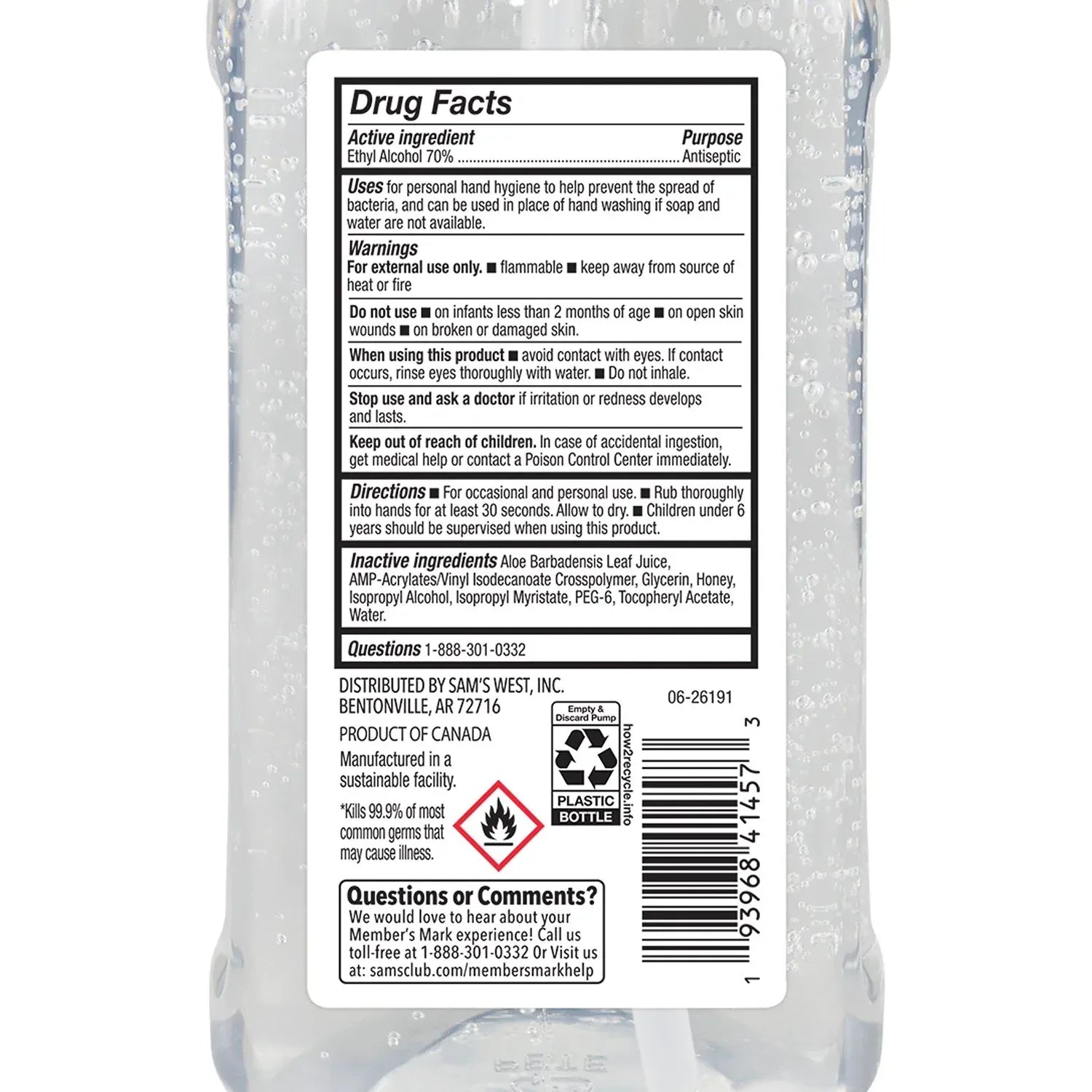 Member's Mark Hand Sanitizer, 67.6 fl. oz.