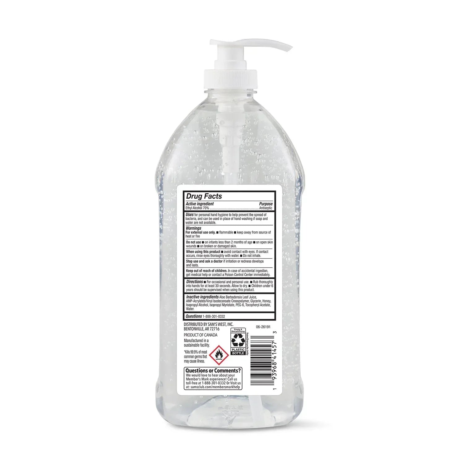 Member's Mark Hand Sanitizer, 67.6 fl. oz.