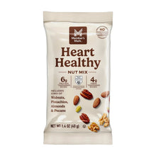 Heart Healthy nut mix pouch showing walnuts, almonds, pistachios and pecans