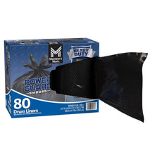 Heavy-duty 55-gallon drum liner trash bags with box and two loose liners
