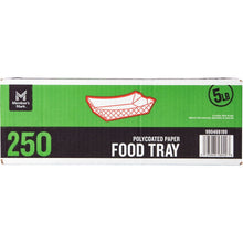 Polycoated paper food tray box, green and black, 250 count, 5 lb