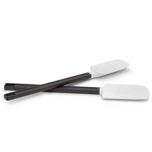 Heavy-duty scrapers with white silicone blades and dark handles, 2-pack