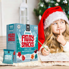 Member's Mark Holiday Fruity Snacks box and single teal snack pouch