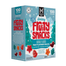 Member's Mark Holiday Fruity Snacks variety pack box, 100 pouches