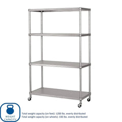 Member’s Mark Home 4-Tier Steel Shelving with Shelf Liners, 36" W x 14" D x 56.5" H