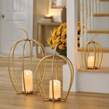 Member's Mark Iron Pumpkins with LED Candles, Set of 3