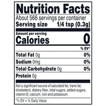 Nutrition facts panel for seasoning, serving size 1/4 tsp (0.3 g)