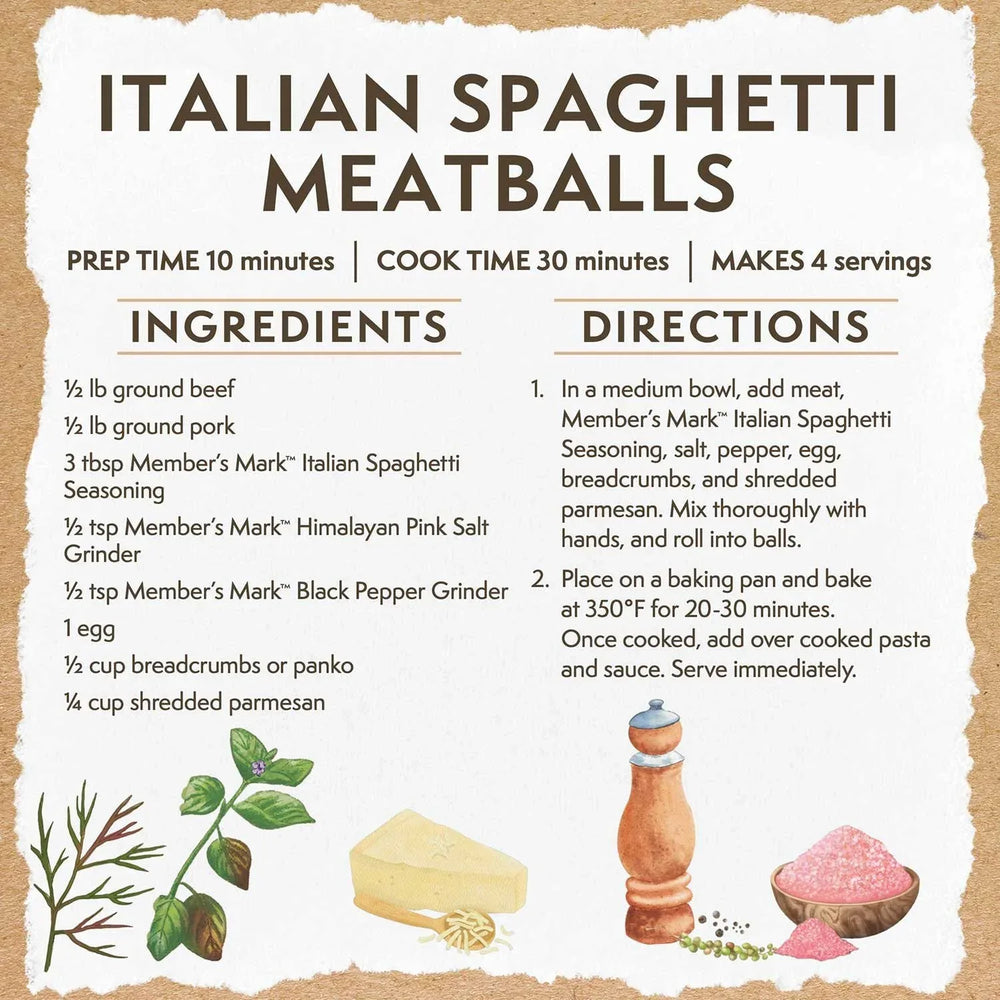 Member’s Mark Italian Spaghetti Seasoning, 14 oz. - USA MEGA SHOP