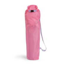 Folded pink kids character chair with carry strap bag