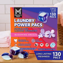 Laundry detergent Power Pacs box with plastic detergent pacs, Blooming Breeze