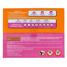 Laundry detergent Power Pacs box back panel with safety directions and load sizes