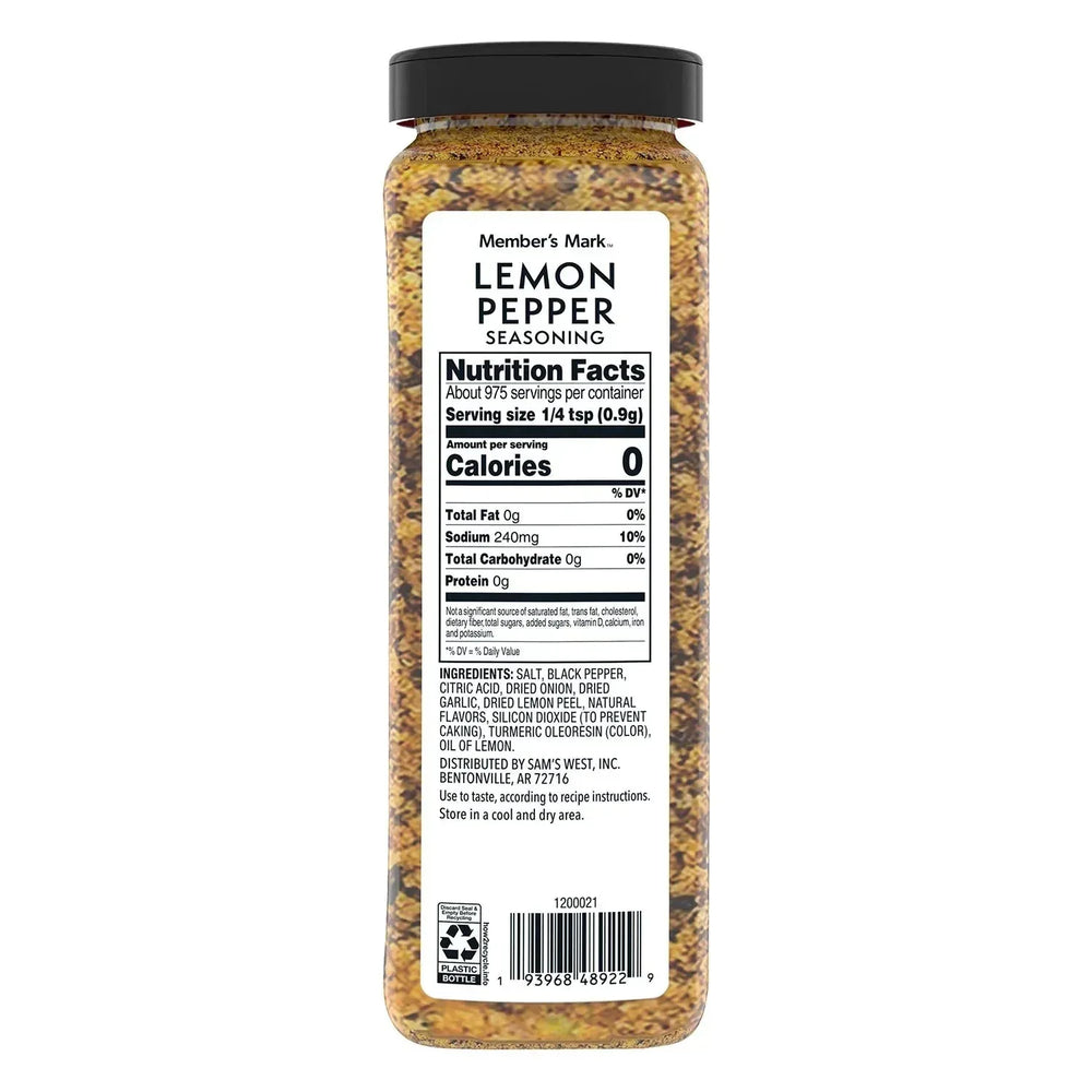 Memberâ€™s Mark Lemon Pepper Seasoning, 31 oz. - USA MEGA SHOP