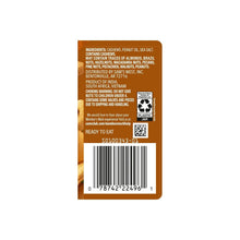 Back label on cashew package with barcode and distribution details