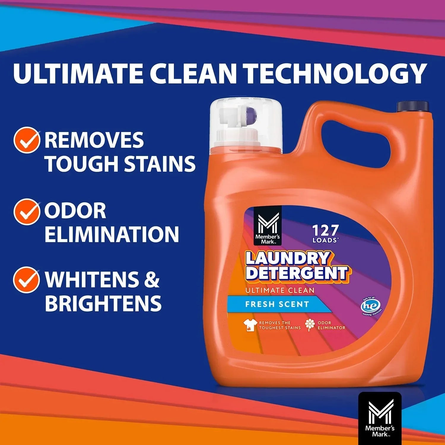 Member's Mark Liquid Laundry Detergent, Ultimate Clean Fresh Scent, 127 loads, 196 fl.