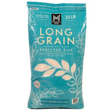 Member's Mark 25 lb long grain rice bag, water polished and enriched