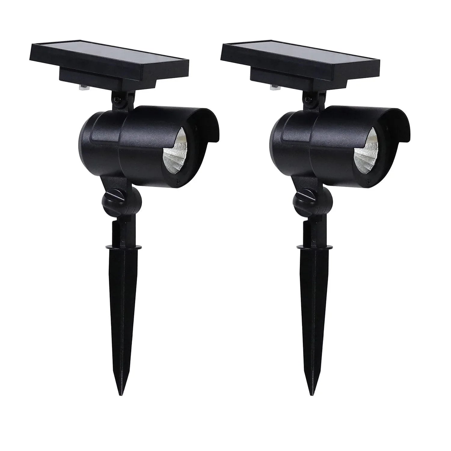 Member's Mark Matte Black LED Solar Spot Lights, 2-pack - USA MEGA SHOP