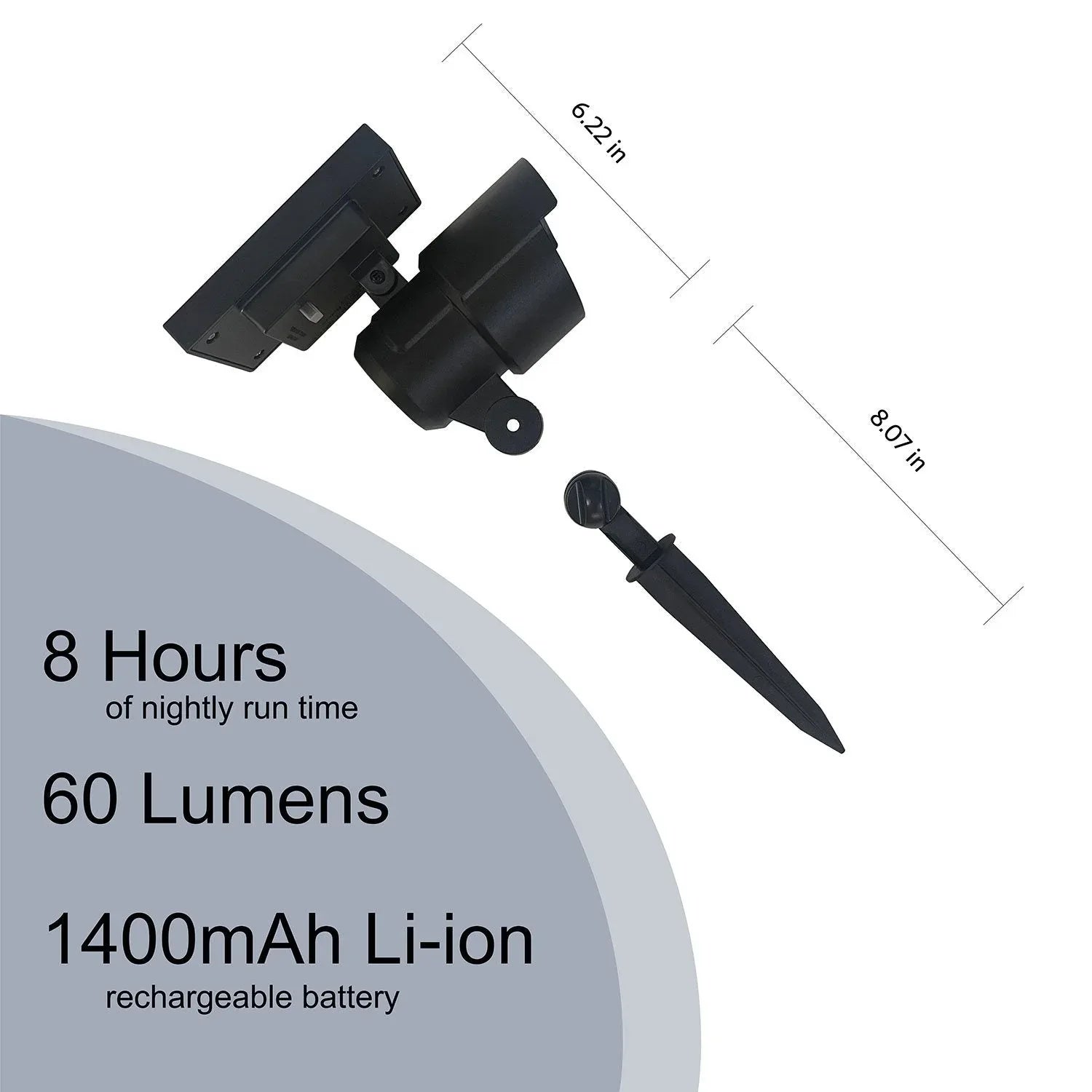 Member's Mark Matte Black LED Solar Spot Lights, 2-pack - USA MEGA SHOP