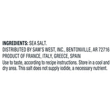 Sea salt grinder ingredients and storage instructions label