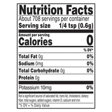 Nutrition Facts label for minced onion seasoning, serving size 1/4 tsp (0.6g)