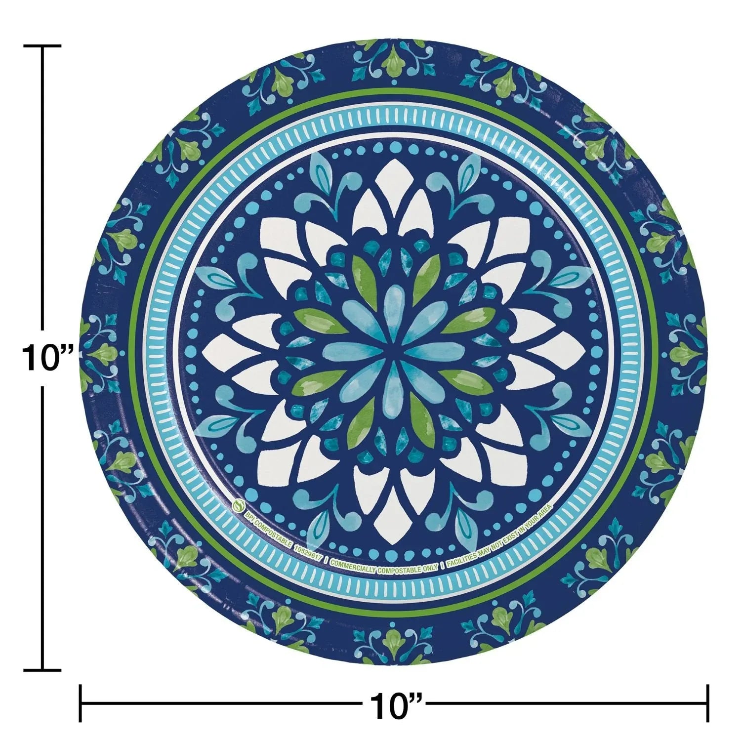 Member's Mark Mosaic Medallions Paper Plates, 10", 85 ct. - USA MEGA SHOP