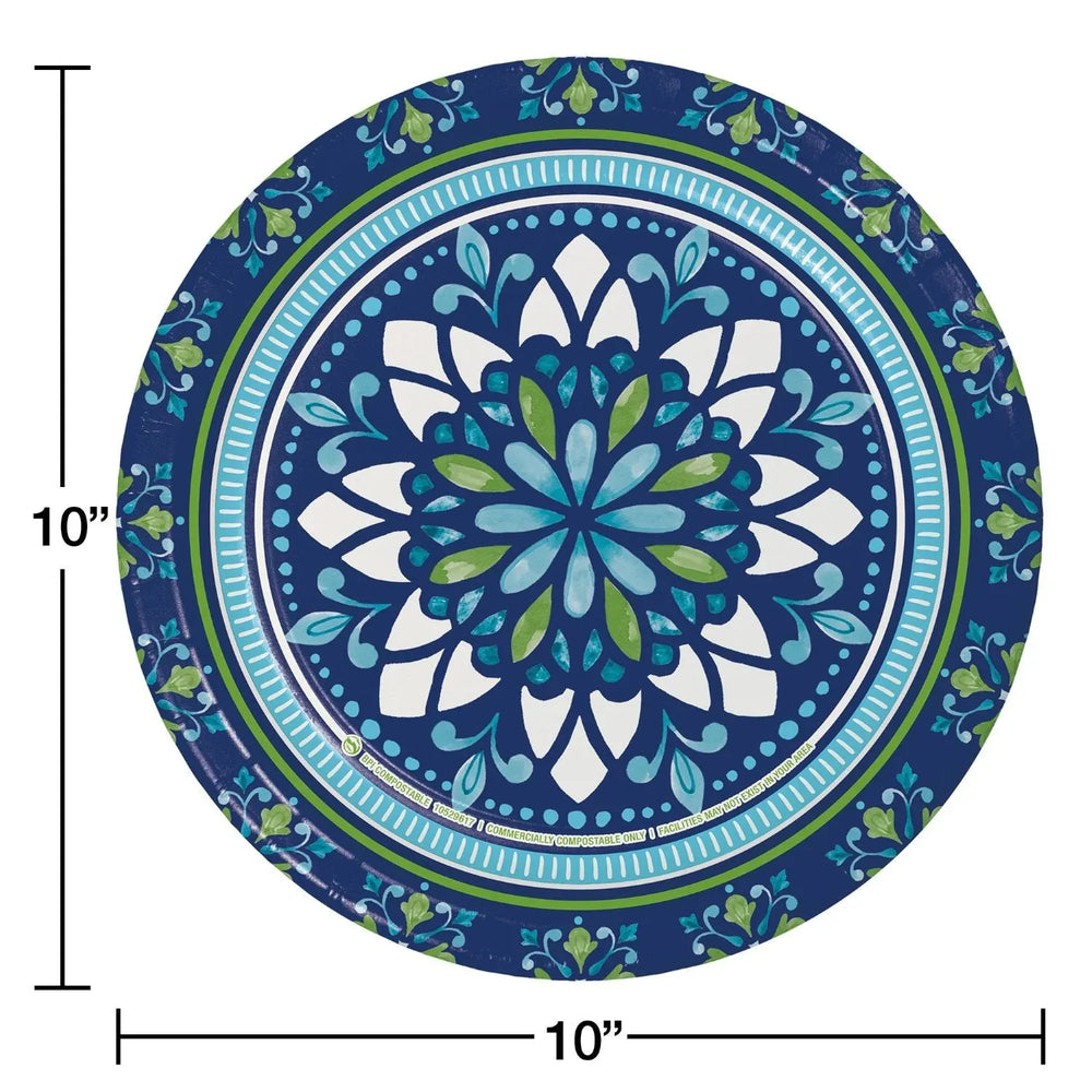 Member's Mark Mosaic Medallions Paper Plates, 10", 85 ct. - USA MEGA SHOP