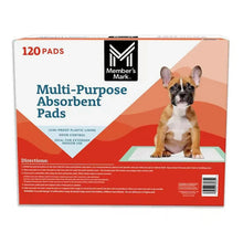 Multipurpose absorbent pads package back with directions and label details
