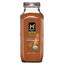 Ground organic cinnamon jar with brand label and USDA organic badge