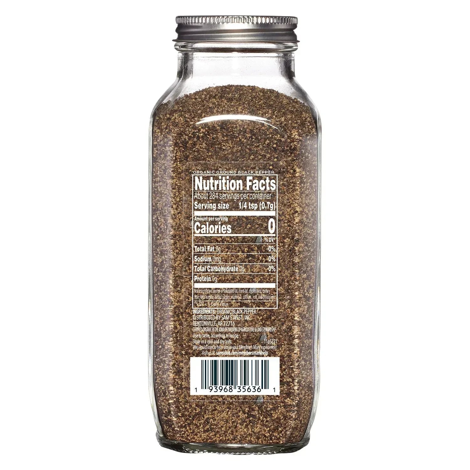 Member's Mark Organic Ground Black Pepper, 7 oz.