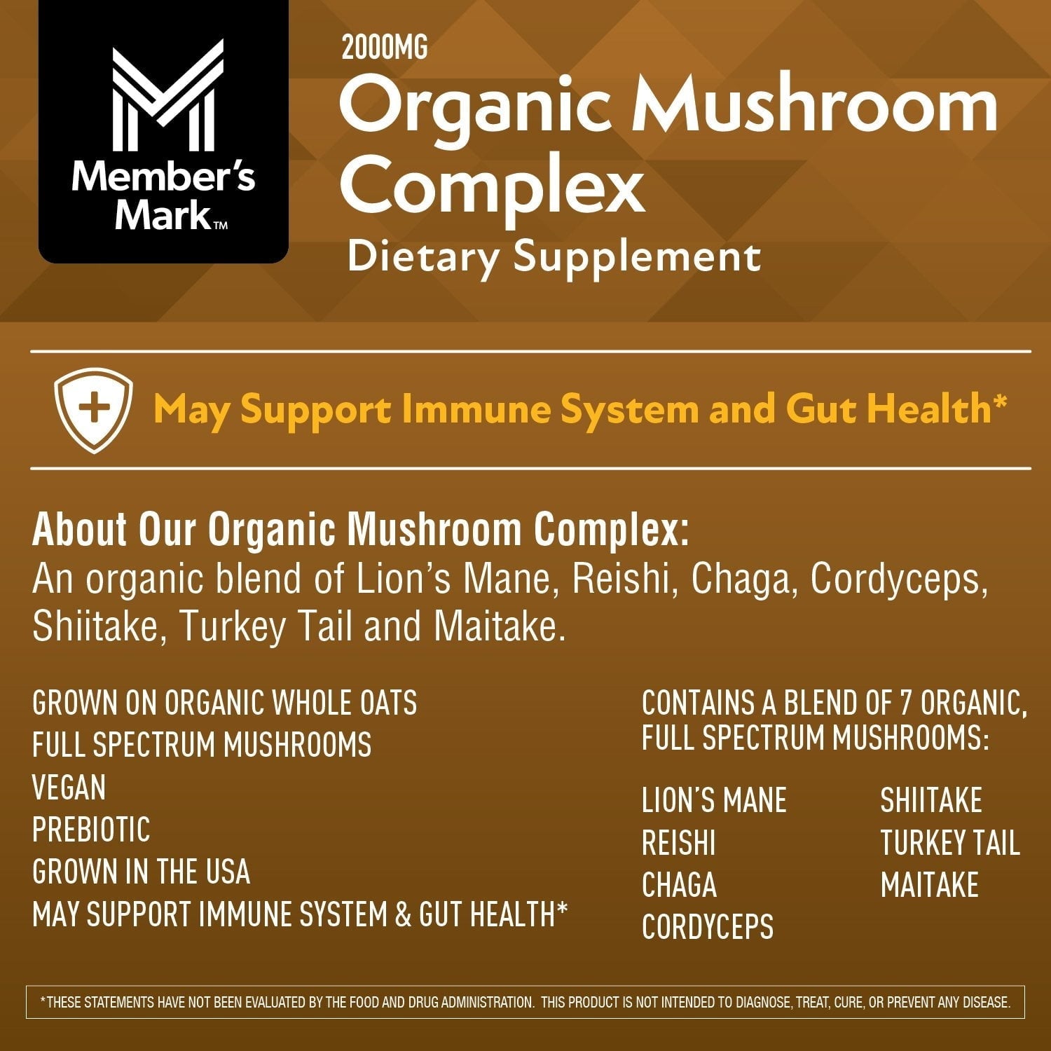 Member’s Mark Organic Mushroom Complex Capsules, 240 ct.