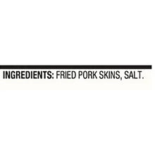 Ingredients label: fried pork skins, salt