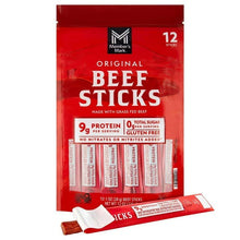 Original beef snack sticks pouch, red package showing 12 sticks.