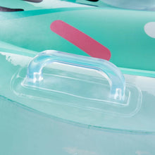 Transparent inflatable pool float cup holder with clear handle grip