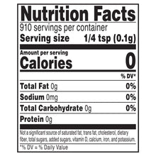 Parsley flakes Nutrition Facts panel showing 0 calories per 1/4 tsp (0.1 g)